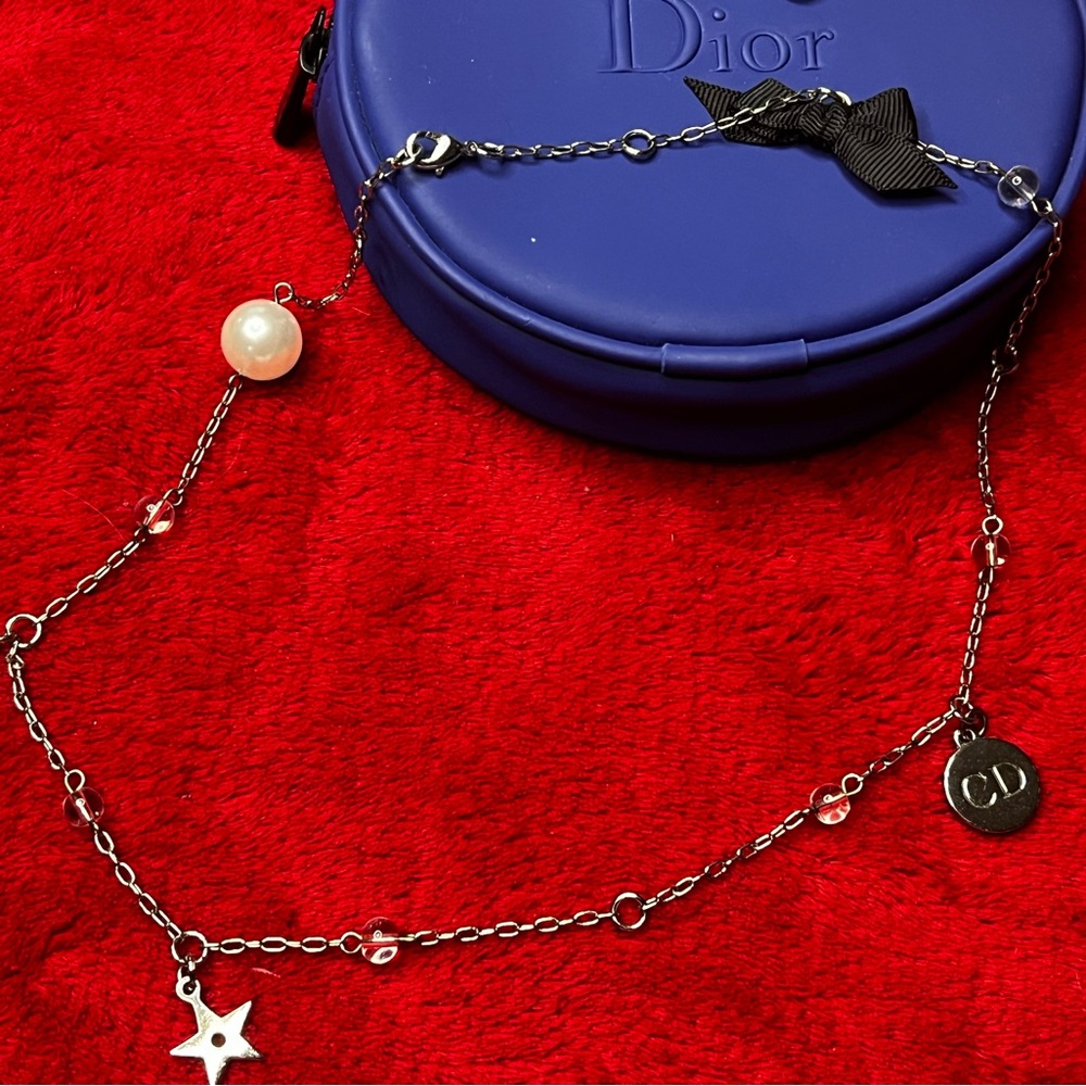 Authentic Christian Dior Necklace, Bracelet, and Cosmetics Pouch - Picture 5 of 9
